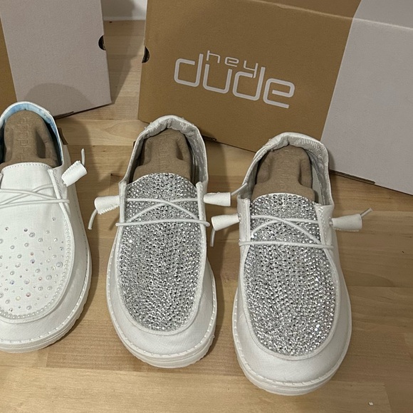 Custom rhinestone Bridal Hey Dudes - Picture 5 of 6